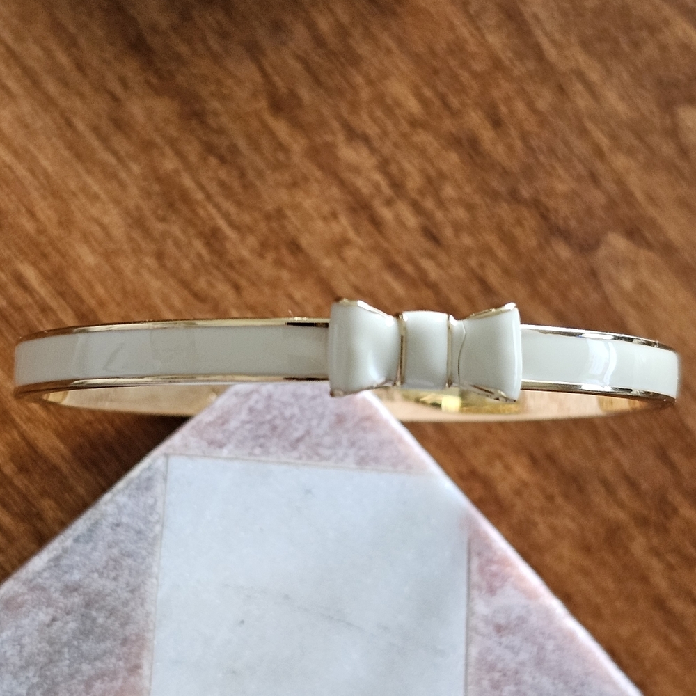Kate Spade Cream Bowed Bangle